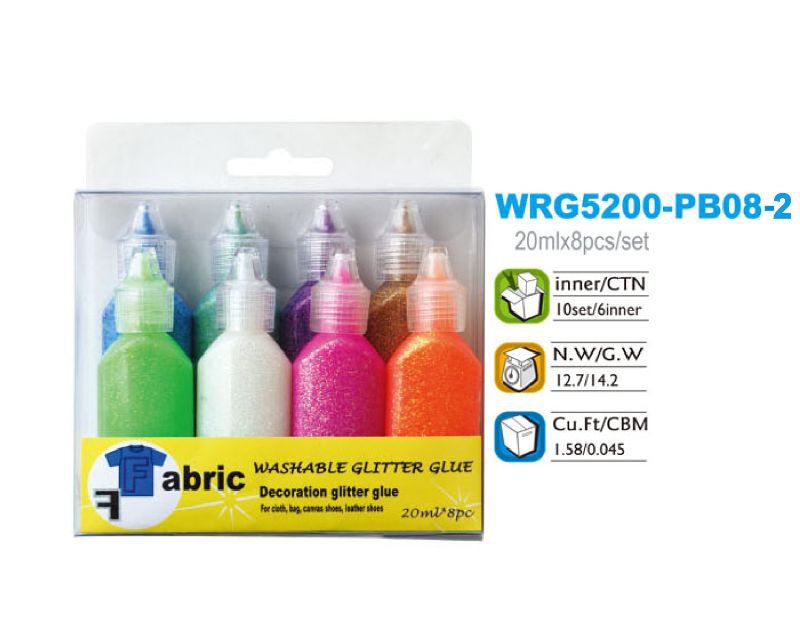 Washable Glitter Glue, 8 oz., Blue - RPC146030